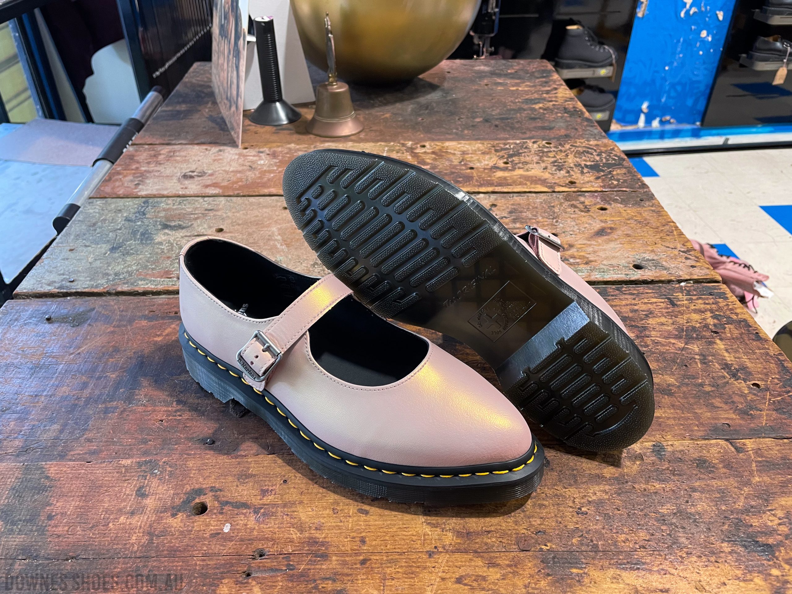 Elphie Powder Pink and Gold Iridescent Mary Jane
