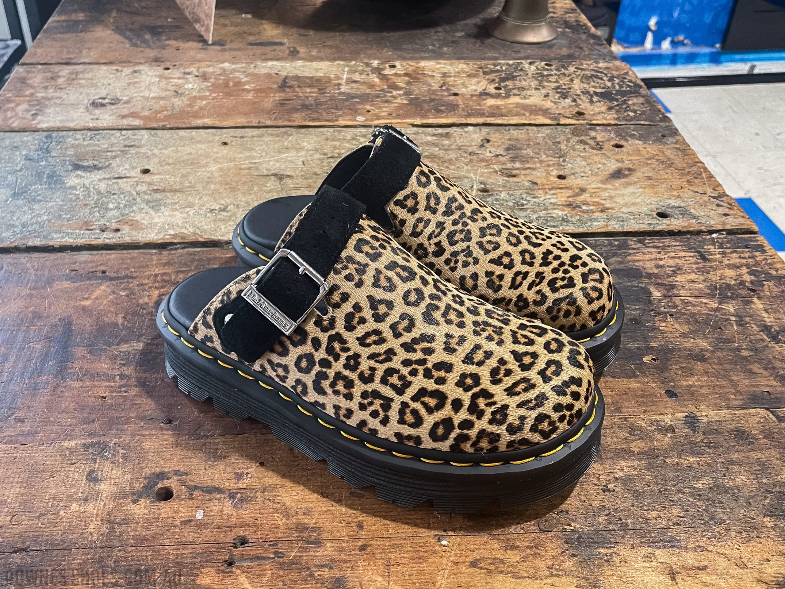 Zebzag Leopard Spot Suede Mule — Downes