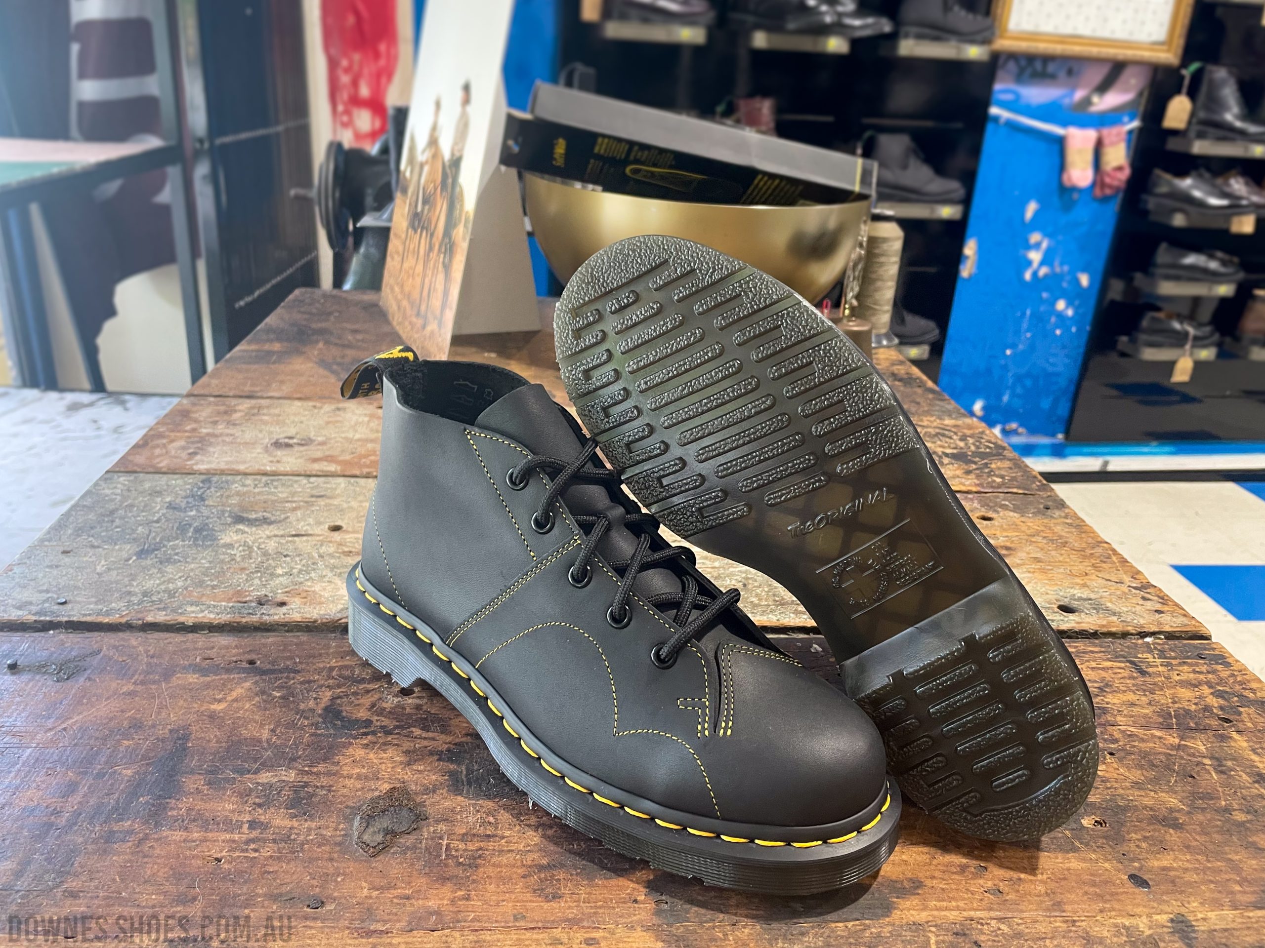 Church Monkey Boot Black Greasy