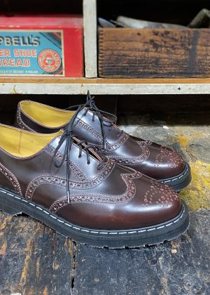 Solovair English Brogue Burgundy Hi-Shine