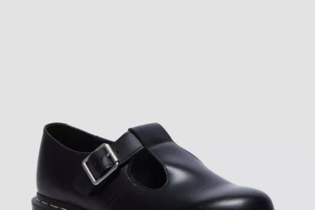 Polley Bex Black Smooth White Stitch Mary Jane — Downes display picture 1