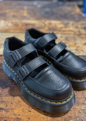 Buzz Black Milled Nappa Mary Jane Shoes