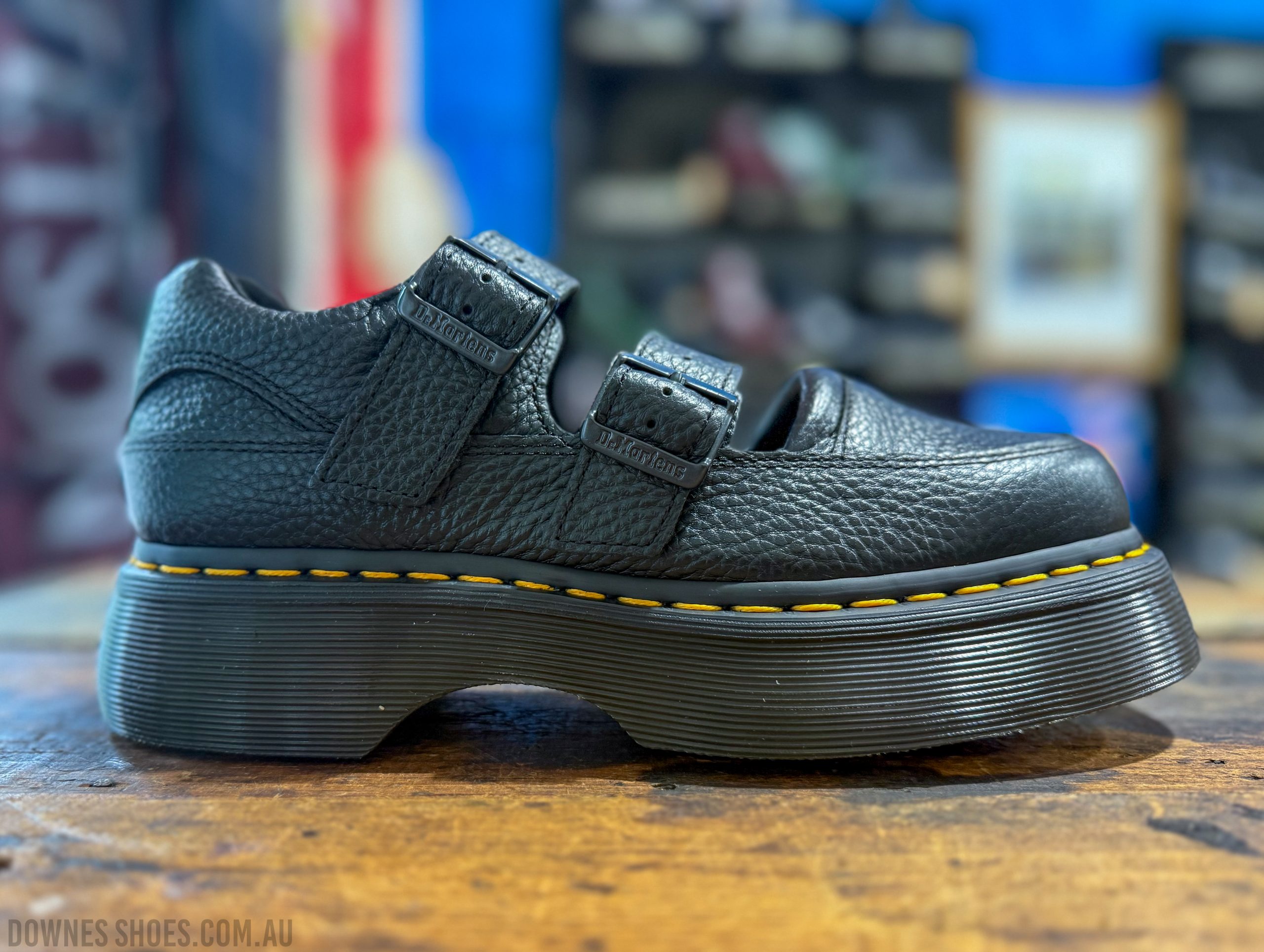 Buzz Black Milled Nappa Mary Jane Shoes
