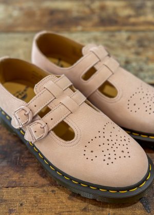 8065 Mary Jane Nubuck Powder Pink
