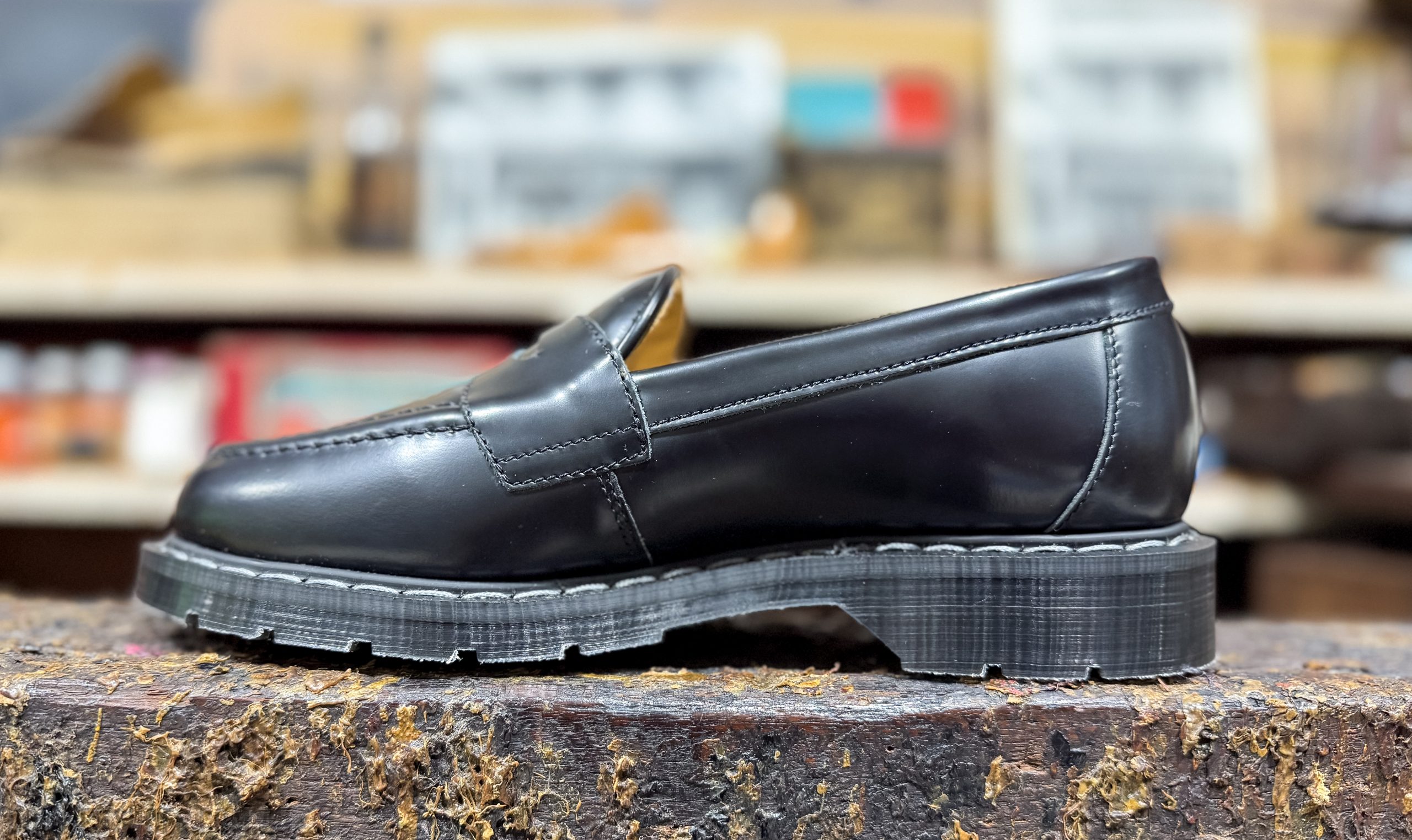Solovair Penny Loafer Black Hi-Shine