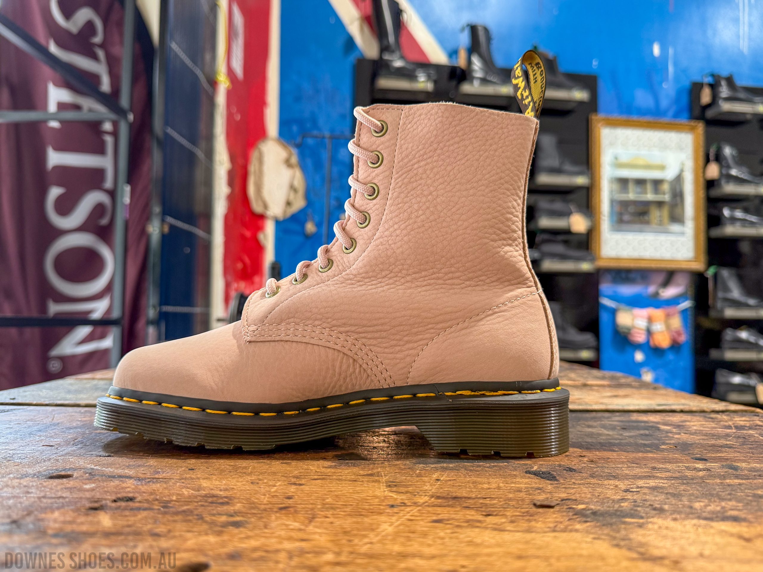 Dr Martens★1460 PASCAL NUBUCK★8ホール★POWDER PINK 1460 Pascal Powder Pink Nubuck 8 Eye Boot — Downes