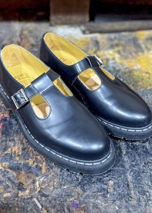Solovair Mary Jane Black Hi-Shine