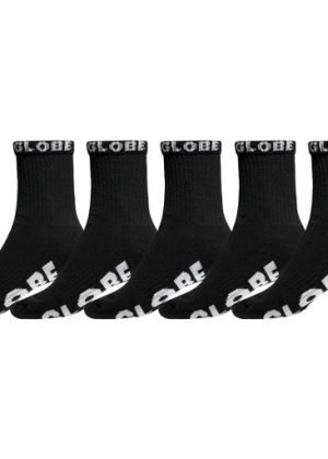 Globe Blackout Quarter Sock 5 Pack