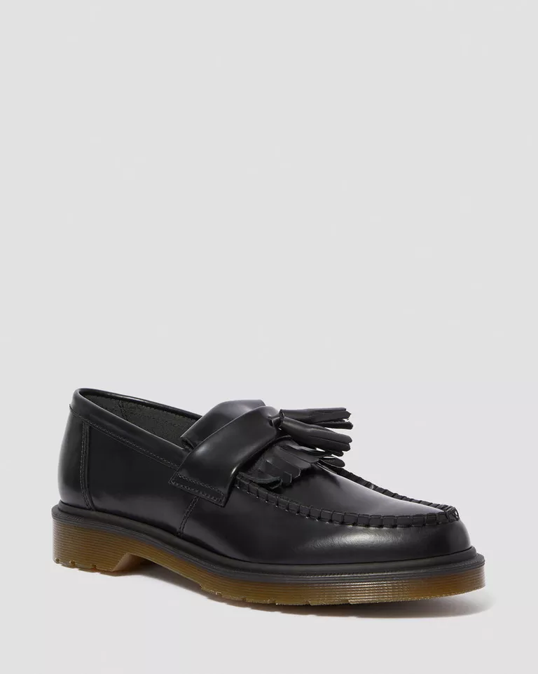 Adrian Tassel Loafer Black Polished Smooth
