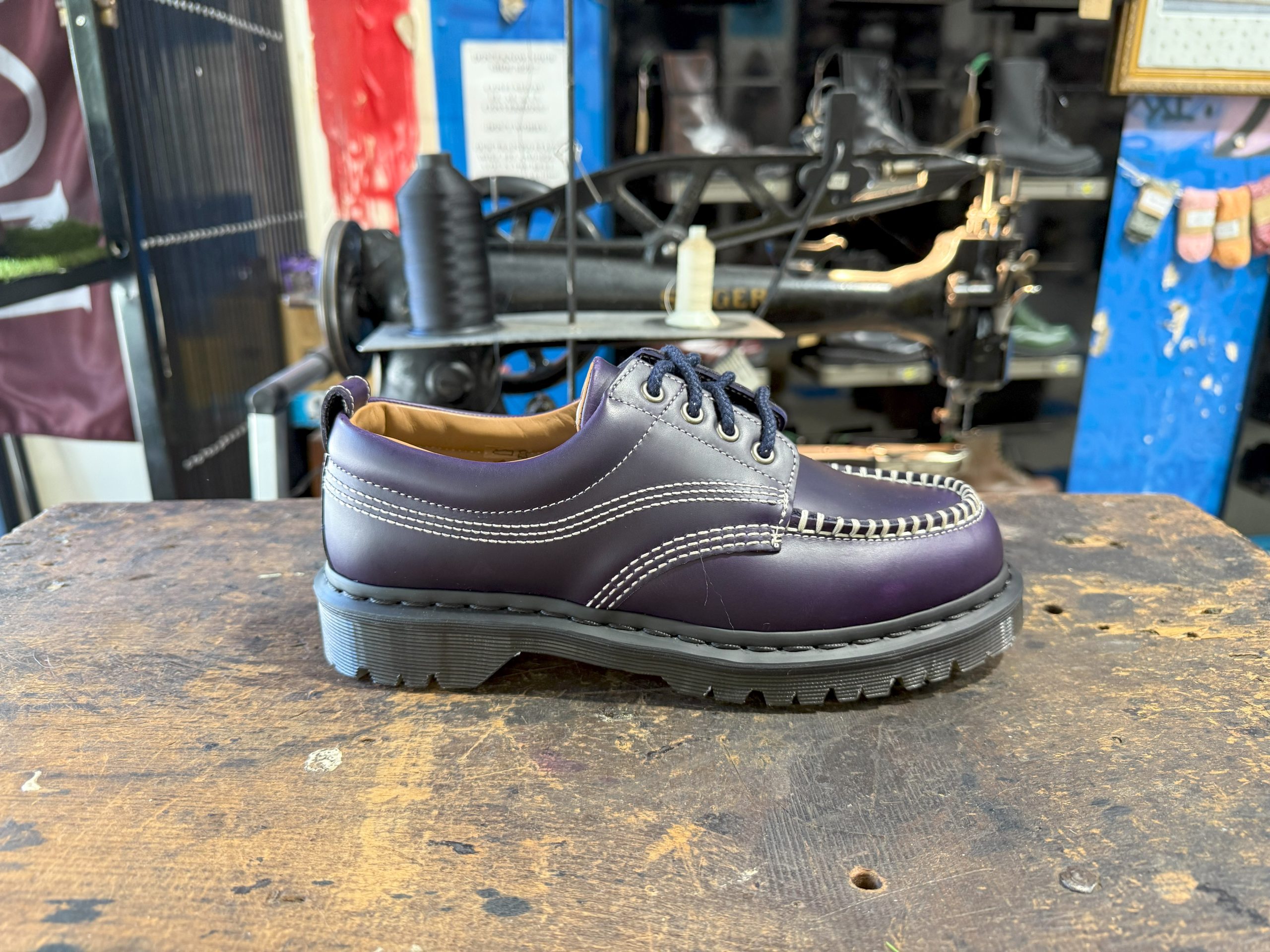 Lowell Midnight Blue Orleans 4 Eye Shoe