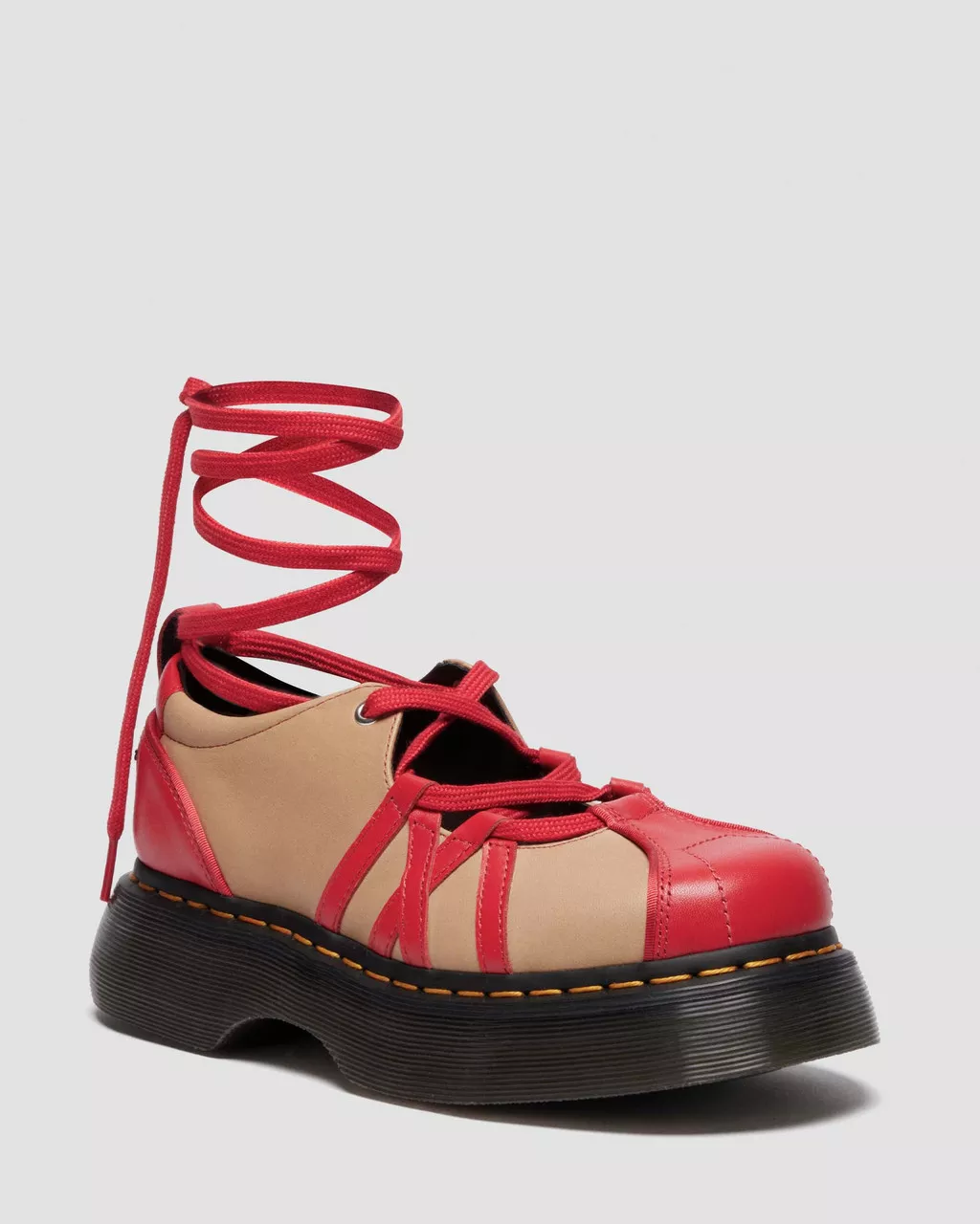 Buzz Ballerina Vibrant Red and Vintage Taupe