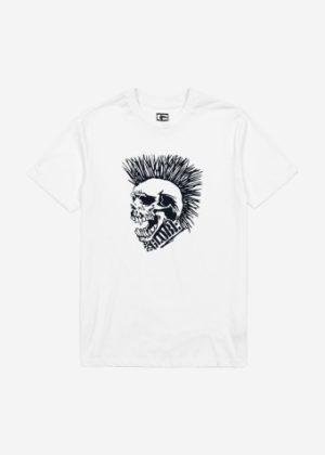 Globe Skull Hawk Tee White