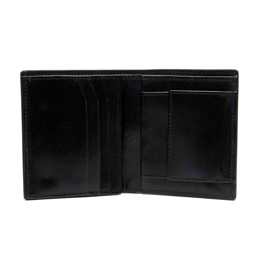 Solovair Bi Fold Wallet Black Hi Shine