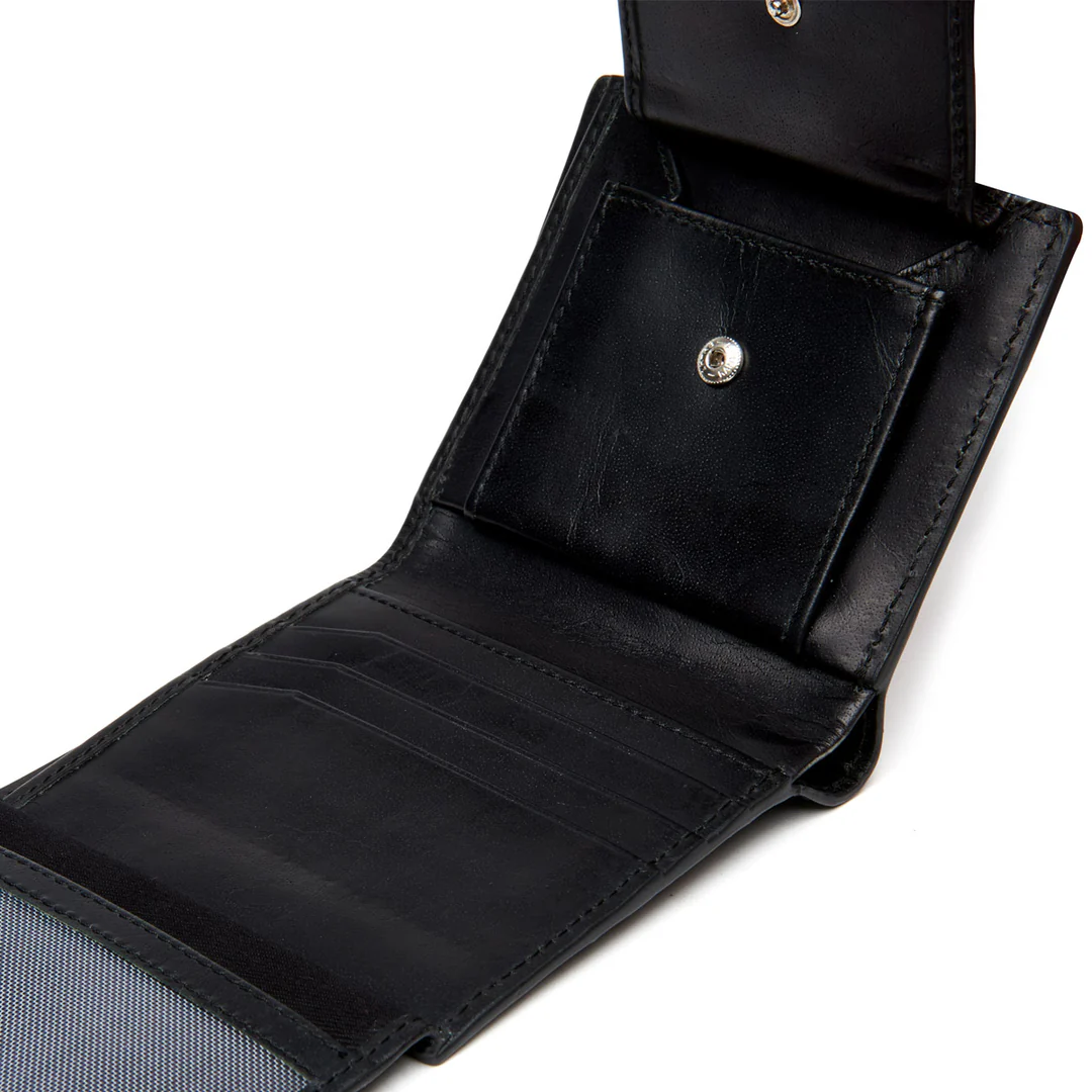 Solovair Bi Fold Wallet Black Greasy