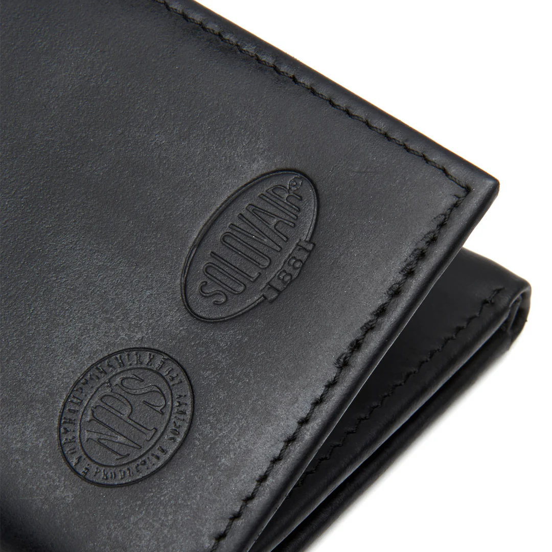Solovair Wallet Tri Fold - Black Greasy