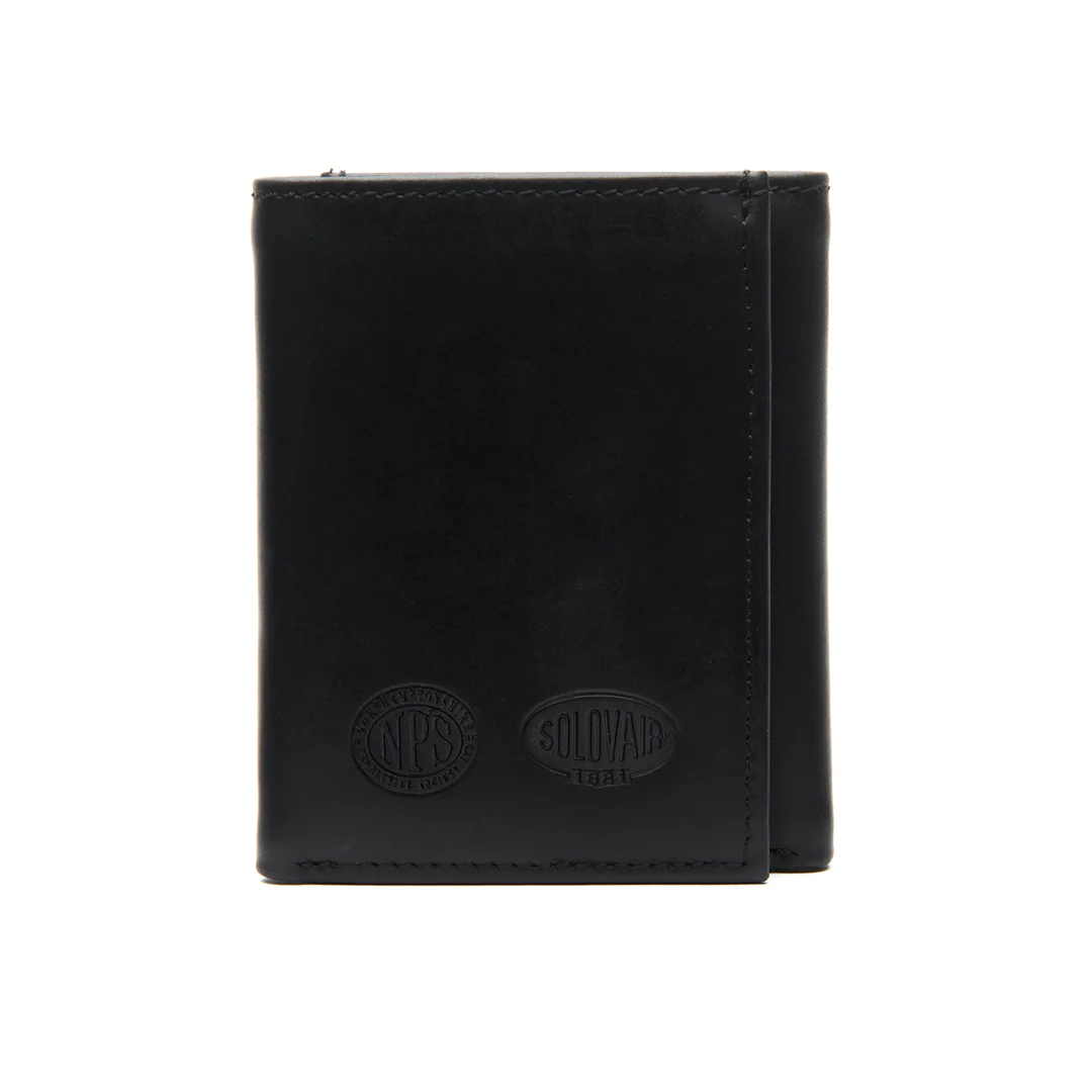 Solovair Wallet Tri Fold - Black Greasy