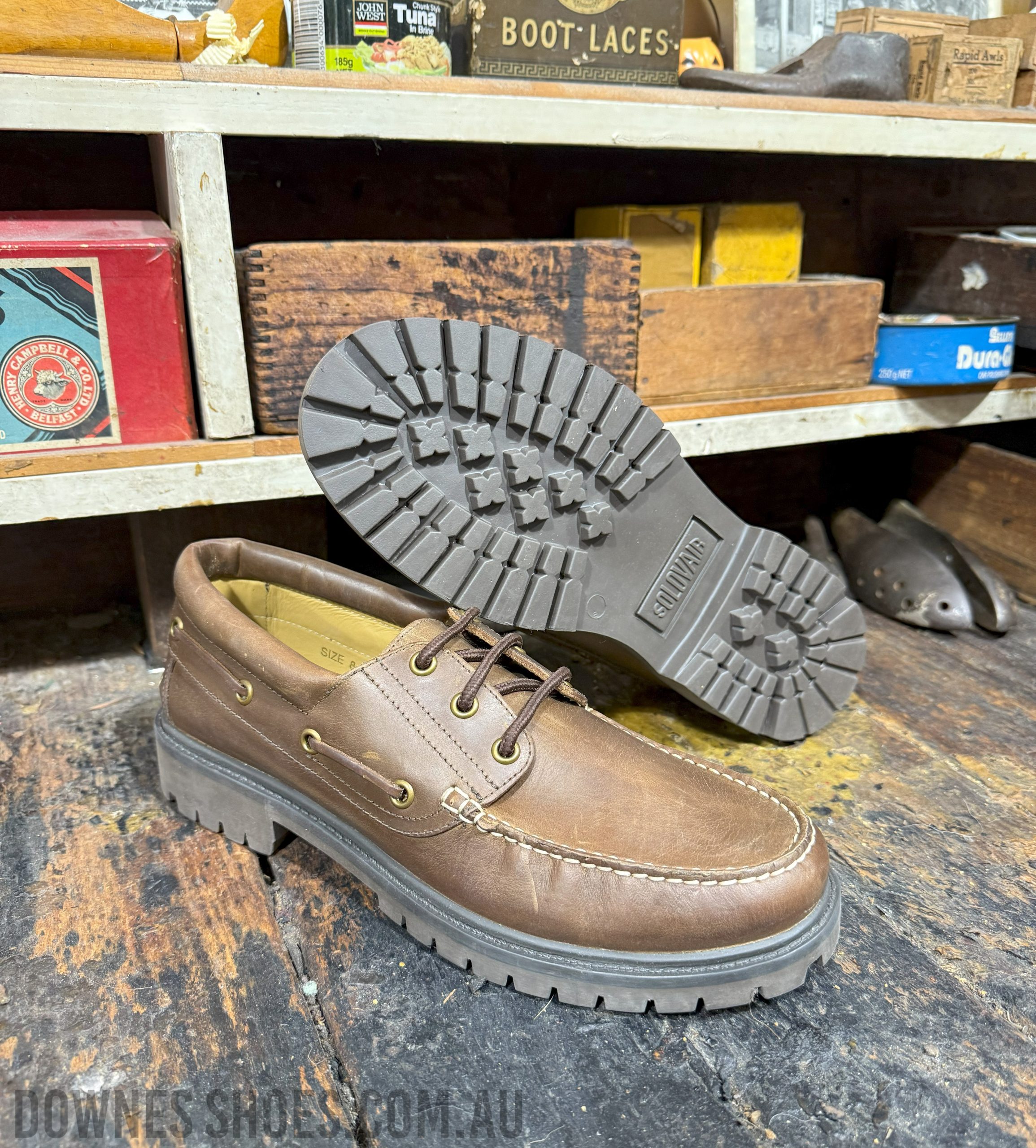 Solovair Boat Shoe Gaucho Crazy Horse