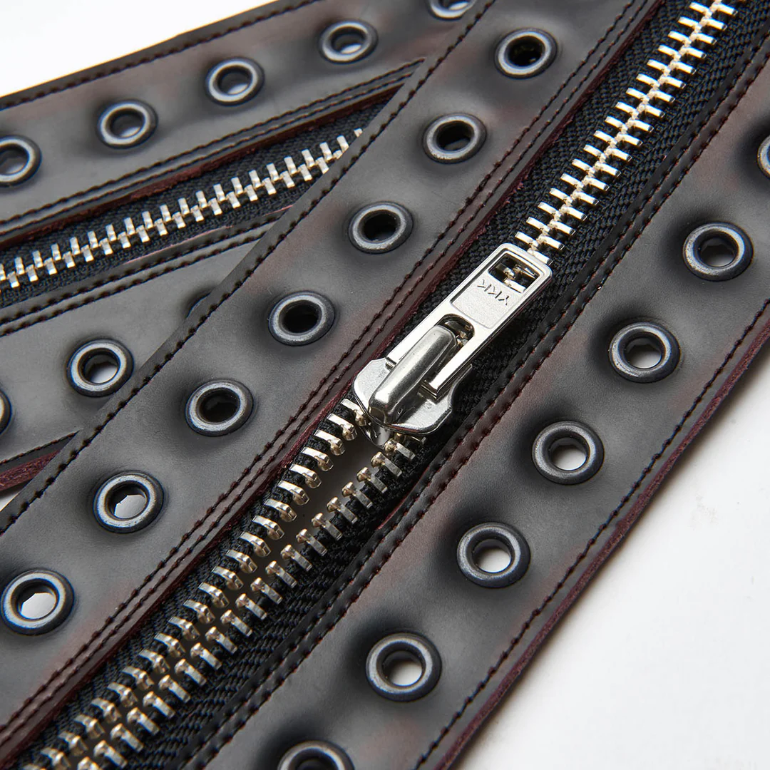 Solovair 11 Eye Zip Guard Burgundy Rub Off
