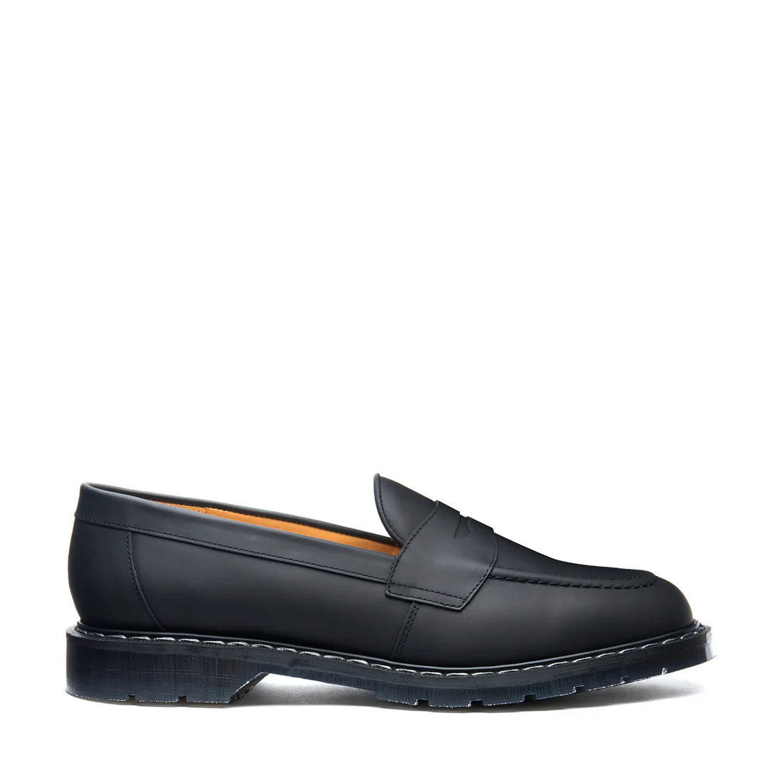 Solovair Penny Loafer Black Greasy