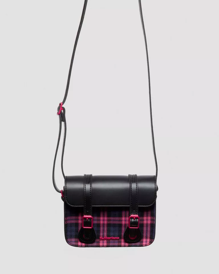 7" Satchel Pink Tartan Satchel