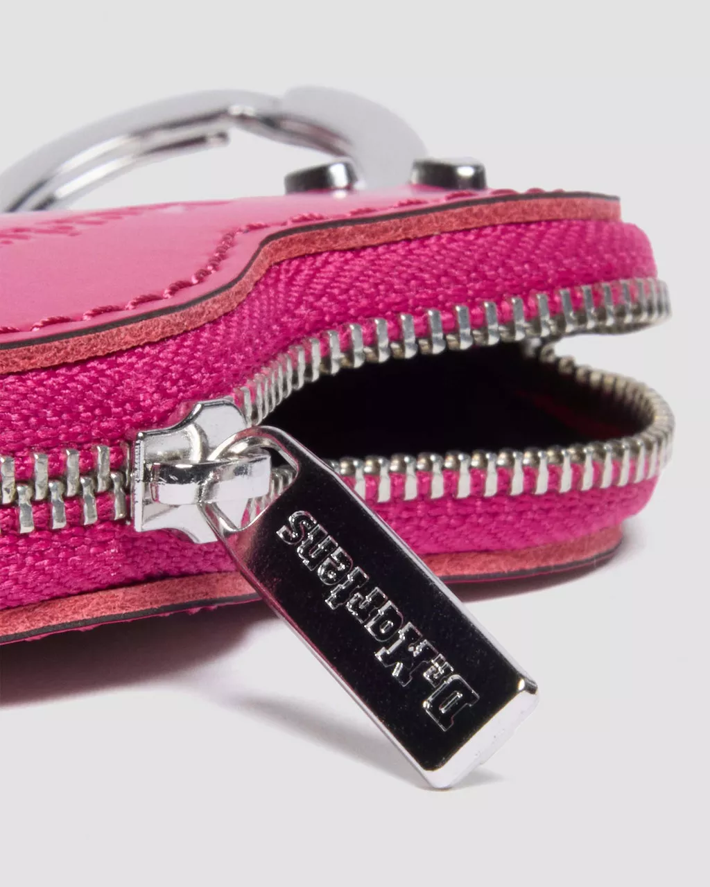 Dr Martens Heart Purse Keyring Fuchsia Pink