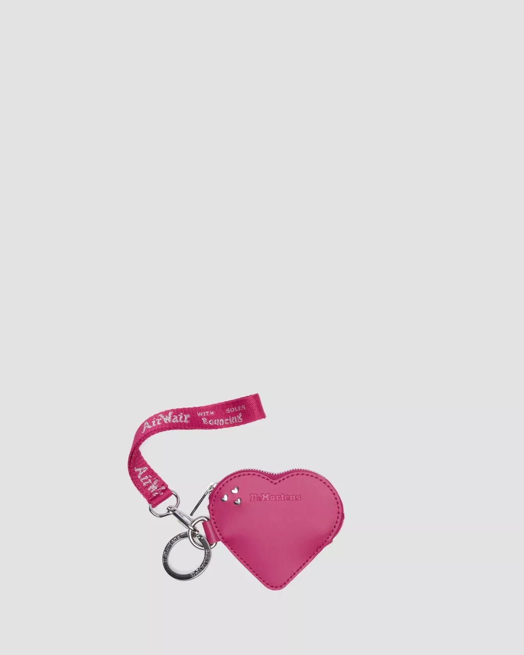 Dr Martens Heart Purse Keyring Fuchsia Pink