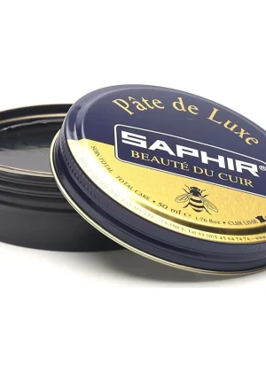 Saphir Pate De Luxe Black Polish 50ml