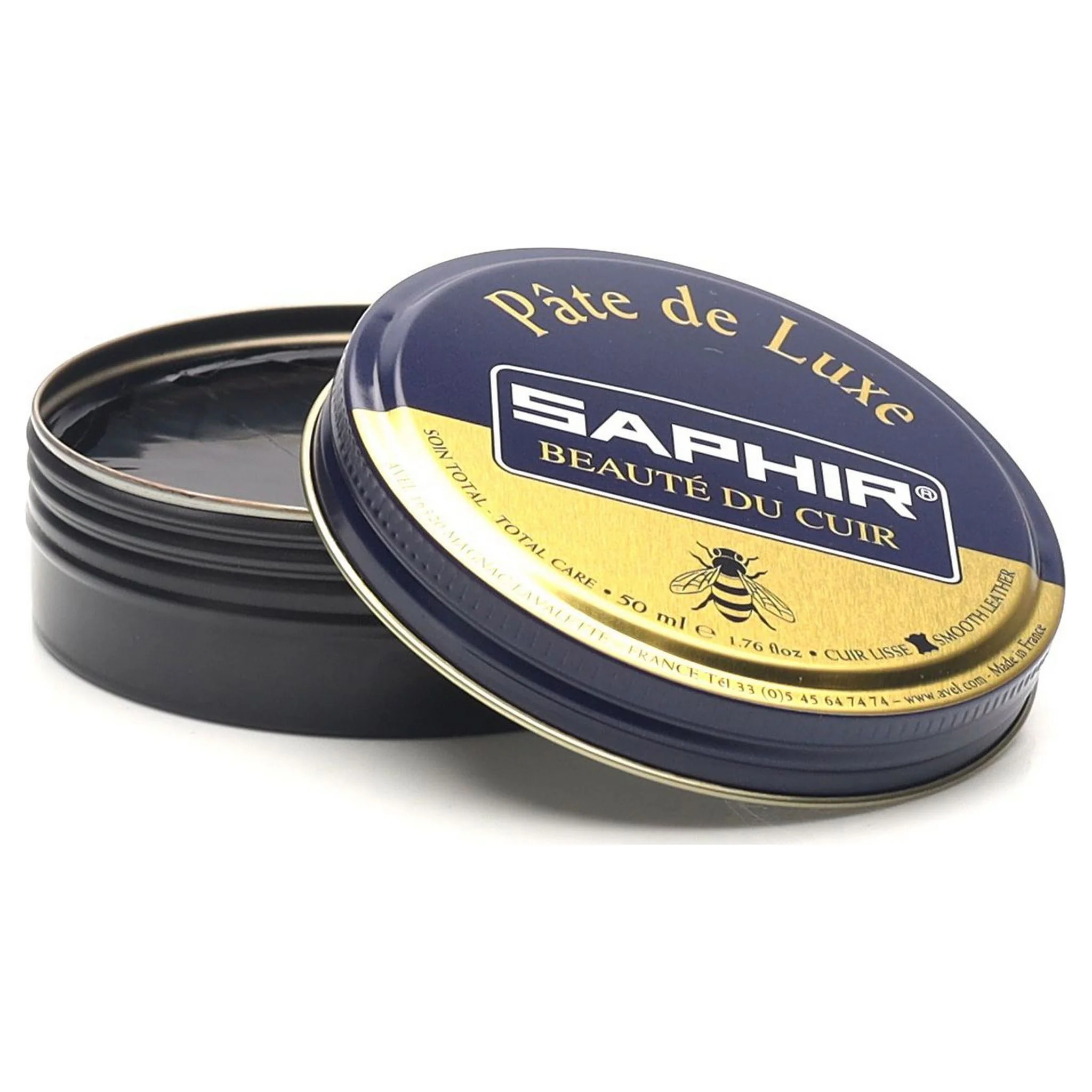 Saphir Pate De Luxe Black Polish 50ml