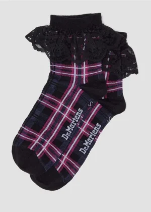 Dr Martens Frill Socks Pink Multi Organic Cotton Blend