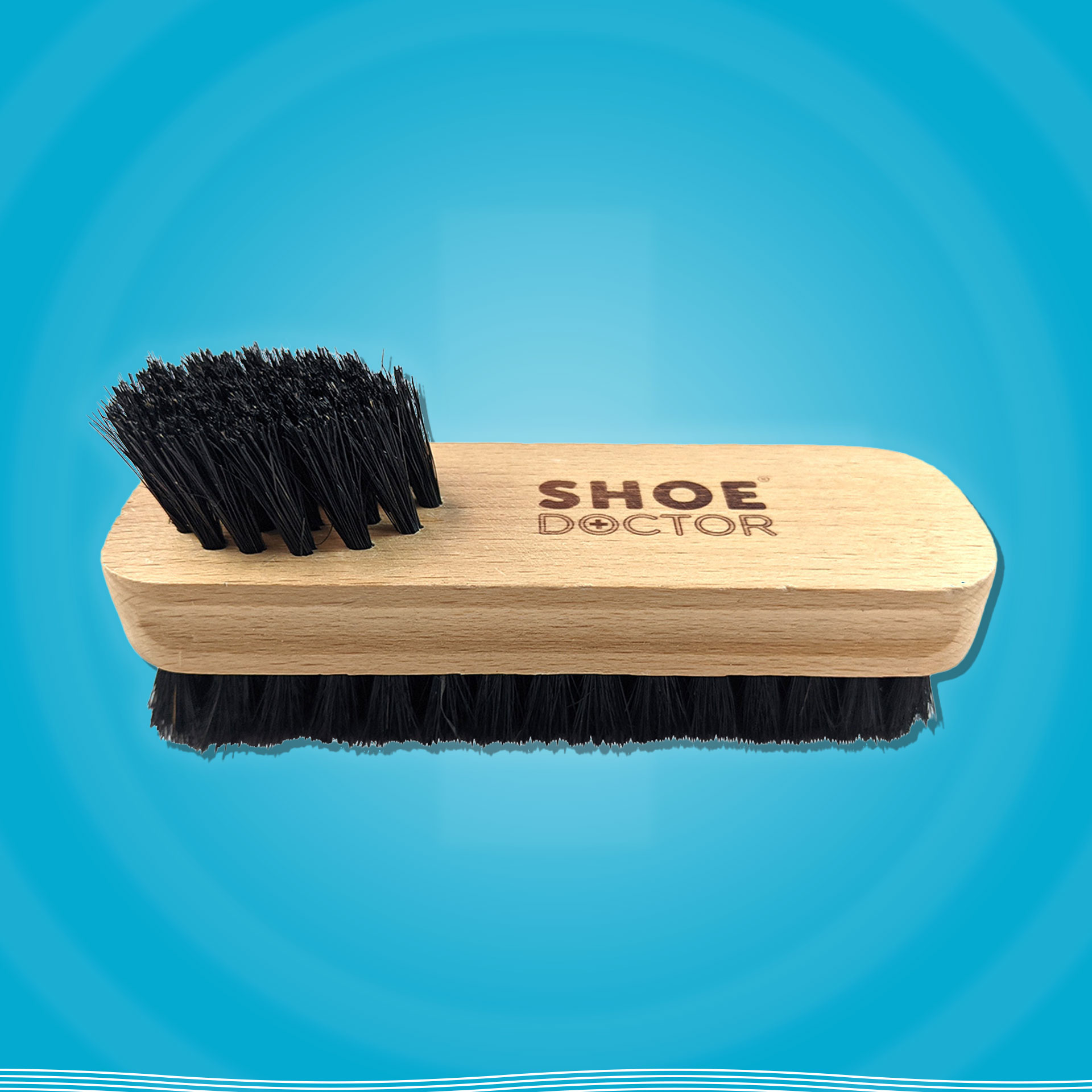 Shoe Doctor Twin Tufted Black Bristle Brush
