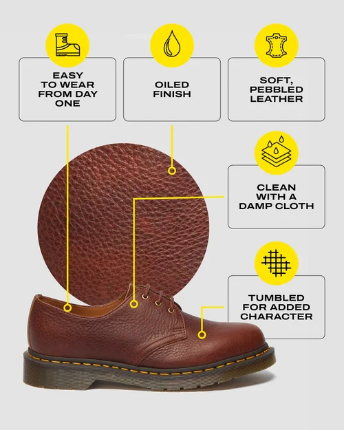 1461 3 Eye Shoe in Cashew Ambassador