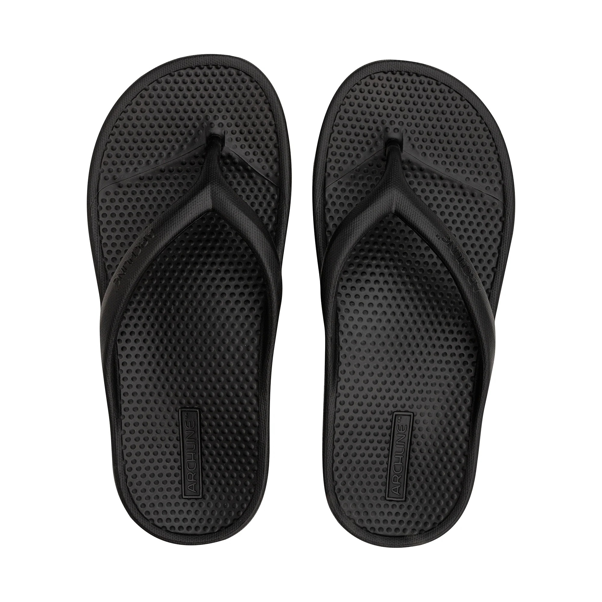 Archline Rebound Orthotic Thongs Black
