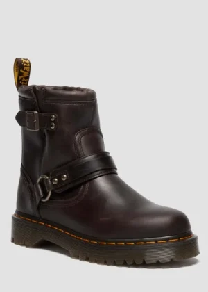 Anistone Lo Harness Dark Brown Waxy Pull On Boot