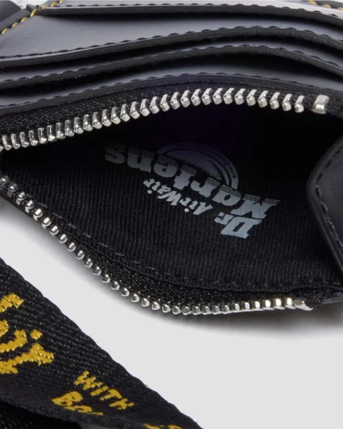 Dr Martens Card Holder Black Smooth Leather