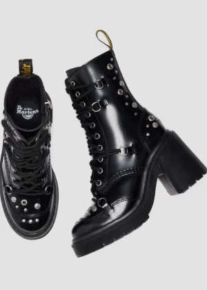Chesney Studded Heel Lace Up Boot