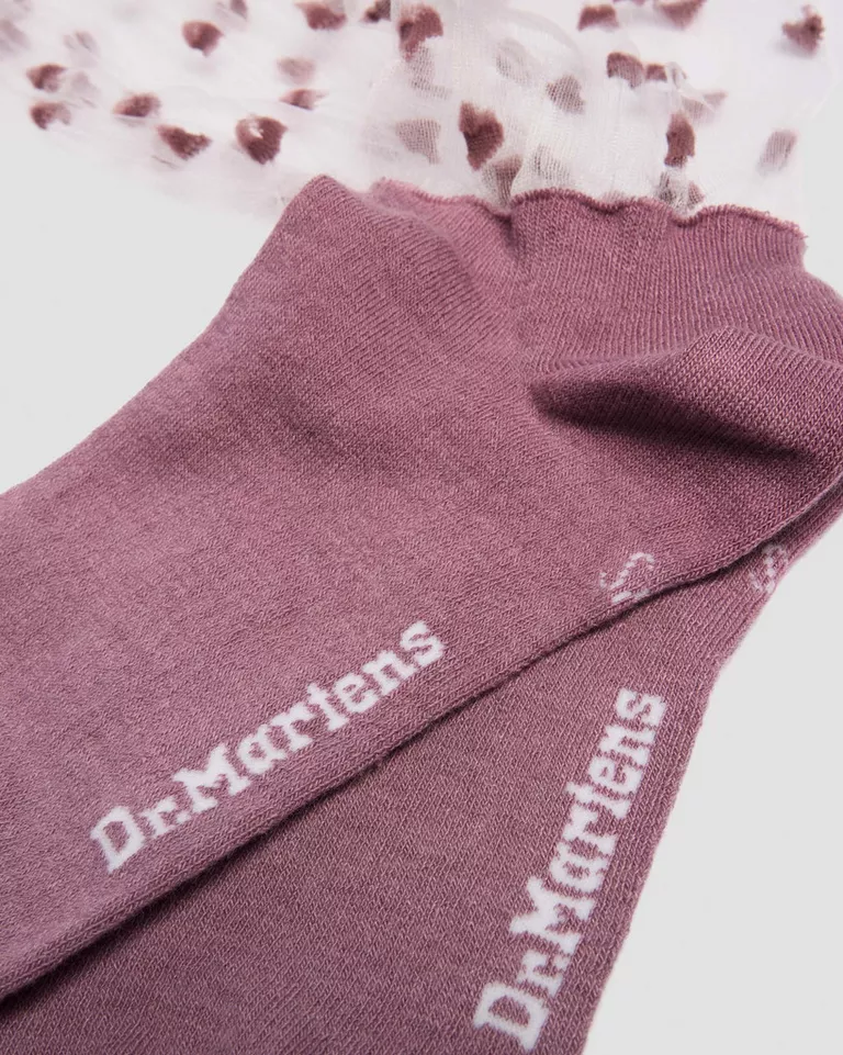 Dr Martens Dusty Rose Heart Mesh Socks