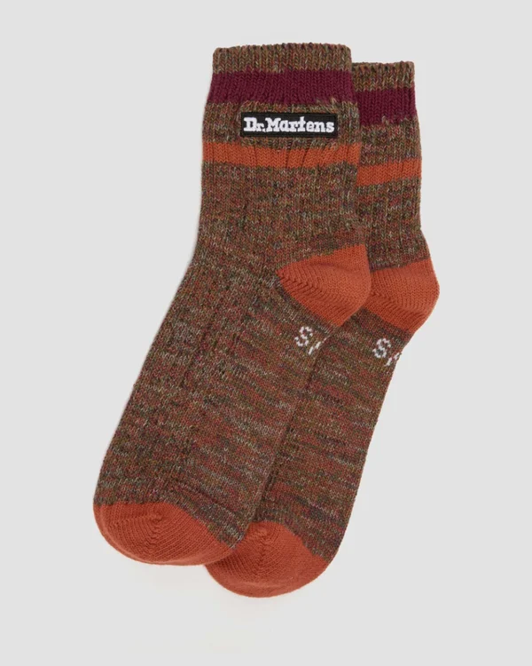 Dr Martens Short Marl Sienna Brown Socks