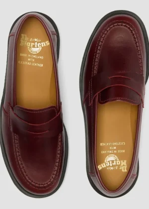 Delapre Burgundy Classic Calf Penny Loafer