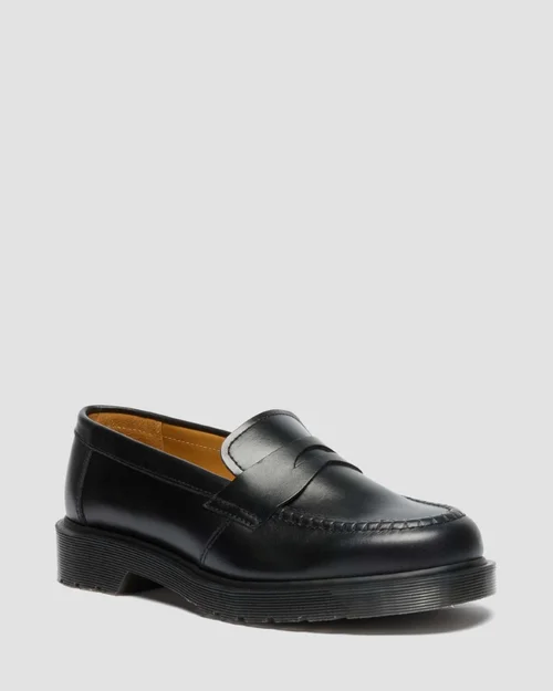Delapre Black Classic Calf Penny Loafer