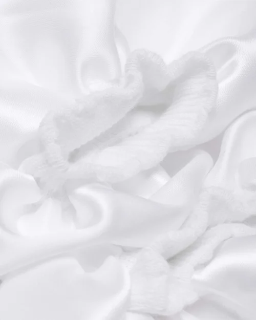 Dr Martens Frill Sock White Satin