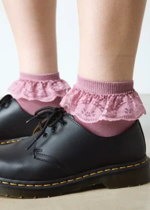 Dr Martens Frill Socks Dusty Rose
