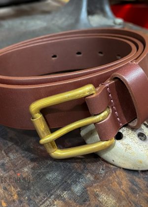 ATKM Union Heritage Chestnut Brass Buckle Belt