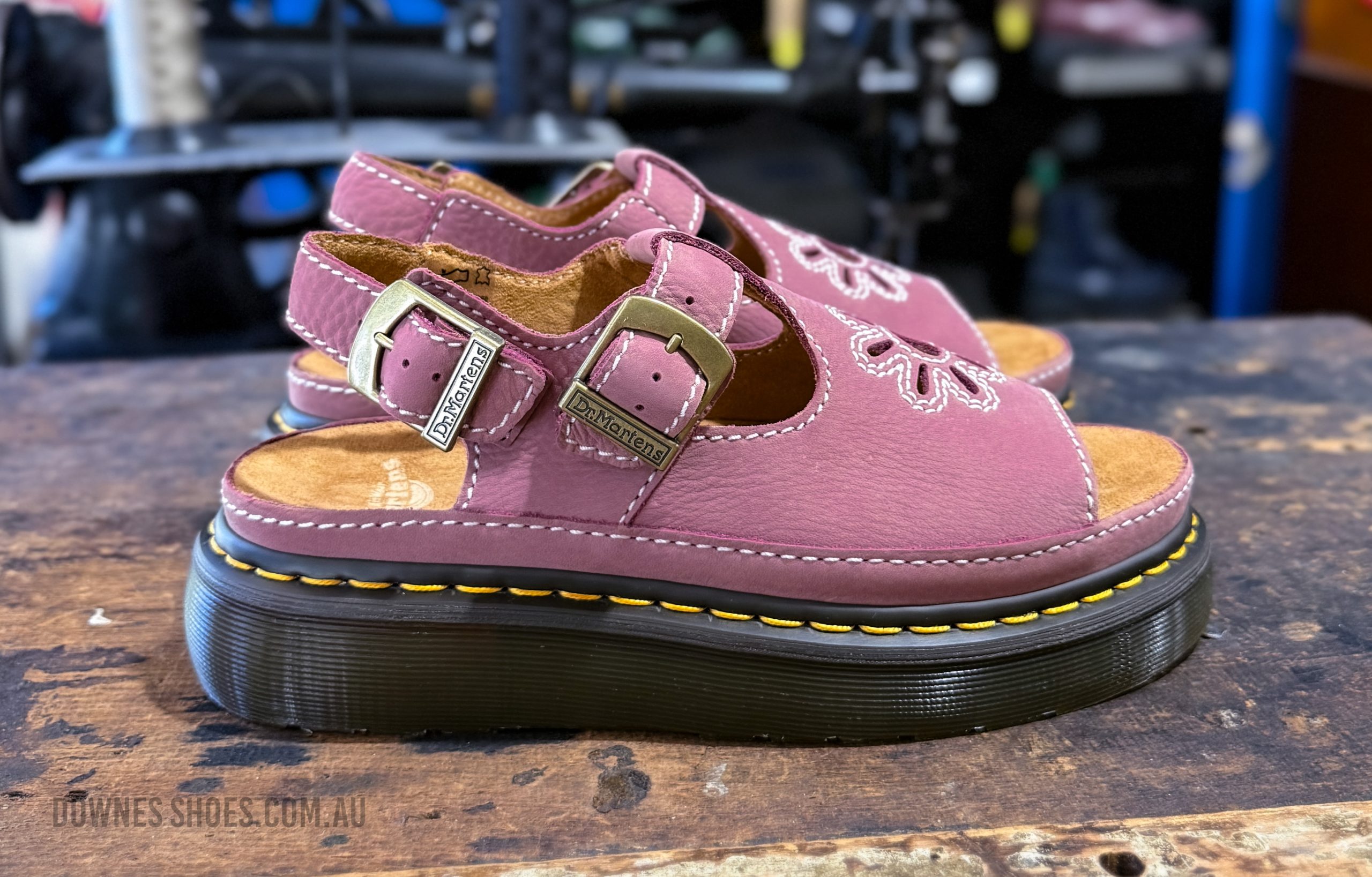 Dunnet Flower Sandal Suede Dusty Rose