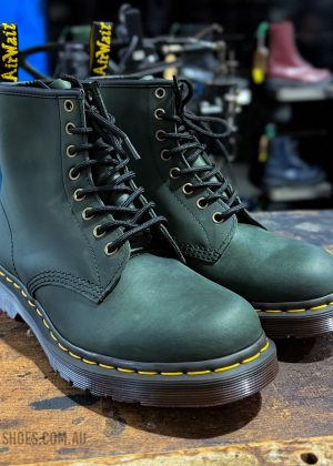 1460 Crazy Horse Green 8 Eyelet Boot