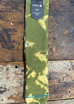 Stance Icon Olive Spotty Dye Crew Socks