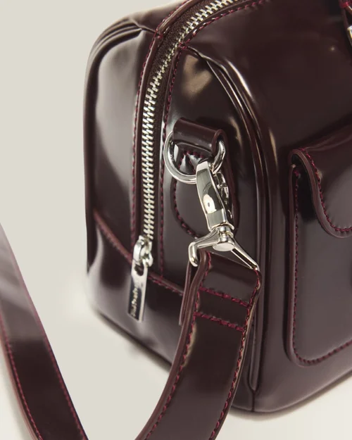 Top Handle Bag Cherry Red Oxford