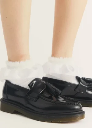 Dr Martens Satin Frill Fluffy Socks