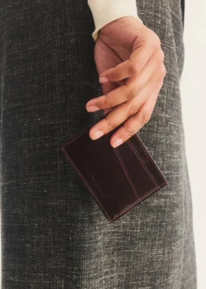 Dr Martens Vegan Card Holder Cherry Red Oxford Rub Off