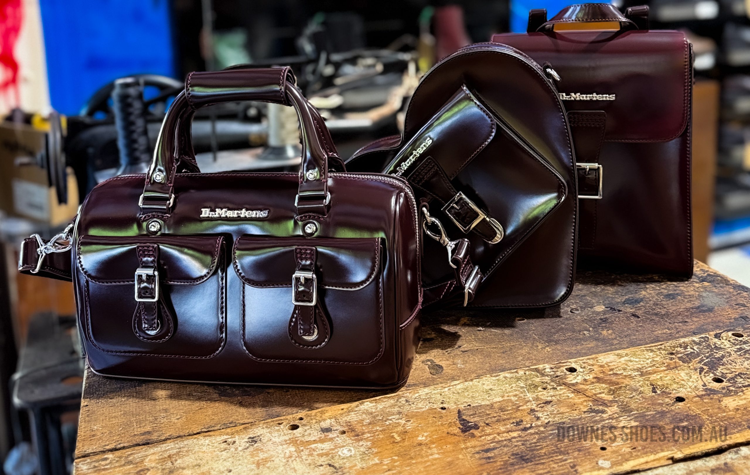 Top Handle Bag Cherry Red Oxford
